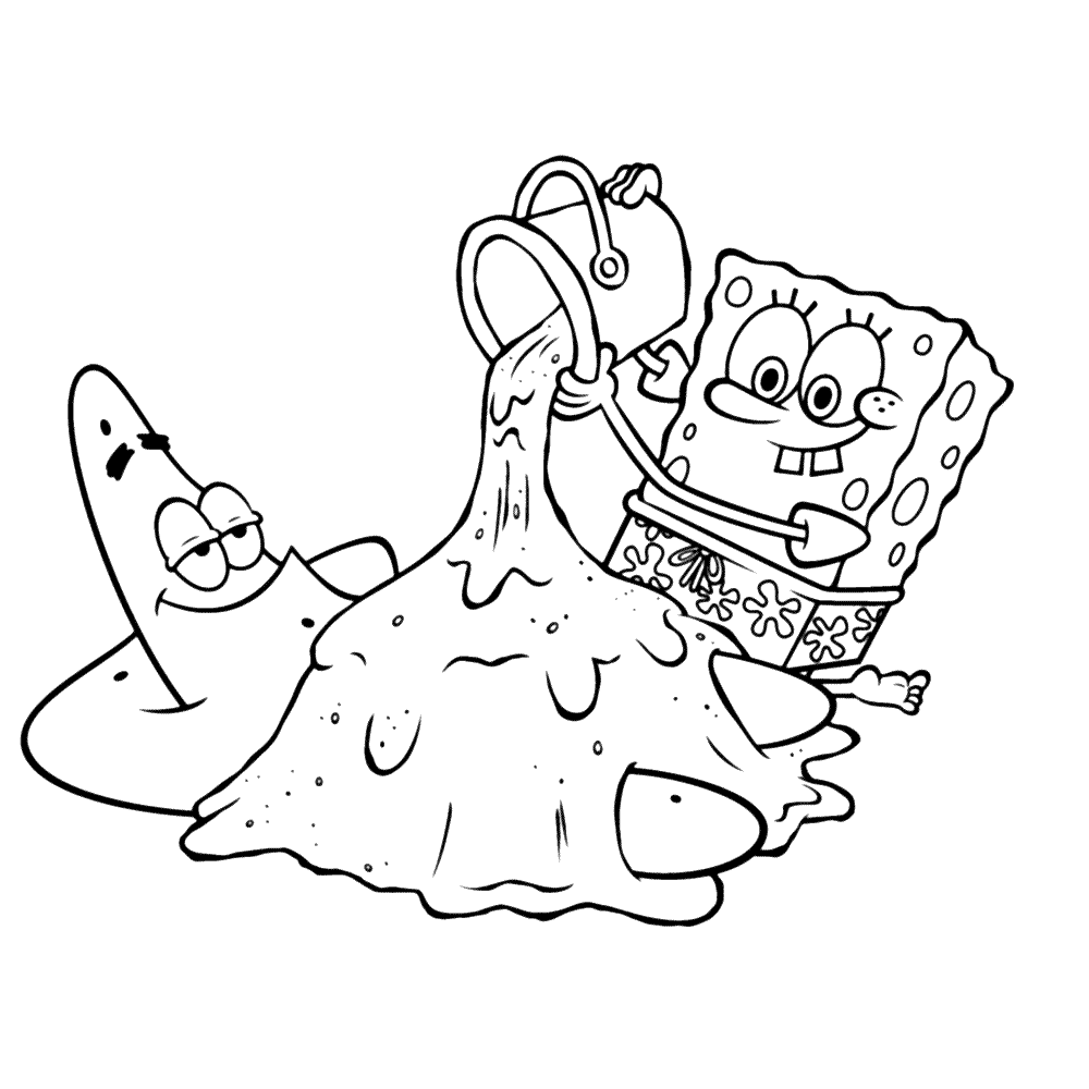 Plansa de colorat cu Spongebob 91 110